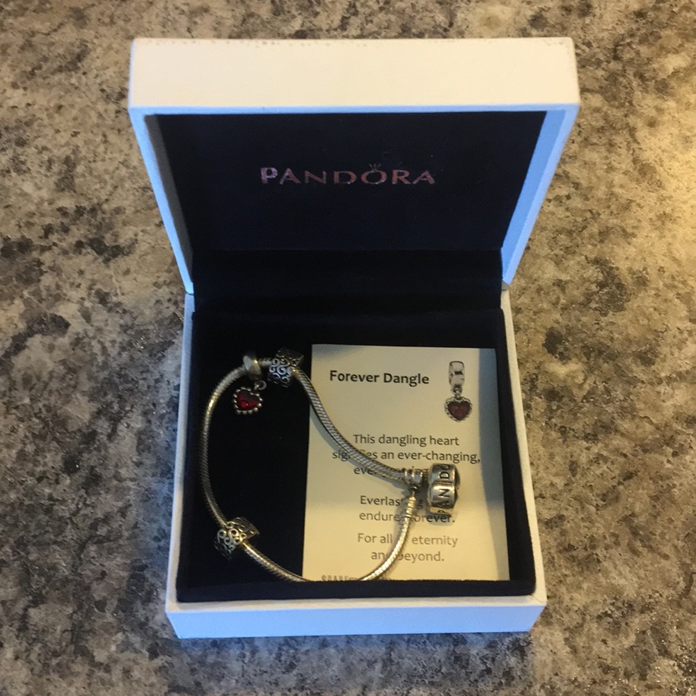 PANDORA BRACELET WITH FOREVER DANGLE